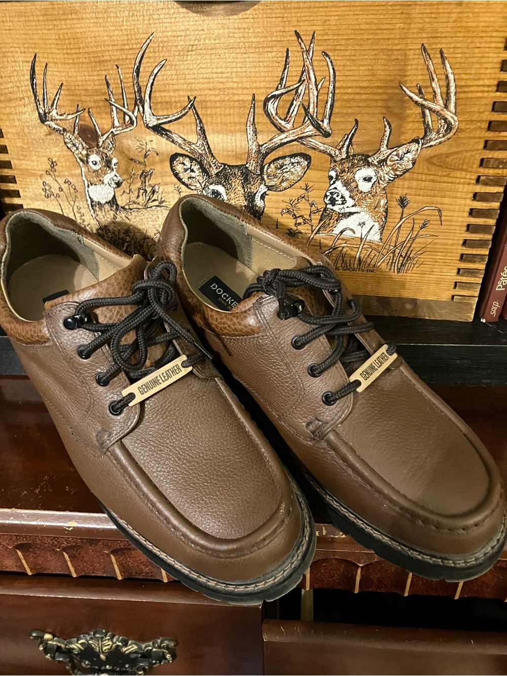 Dockers Stain Defender Brown Leather Oxford Shoes Men’s 11.5 Wide